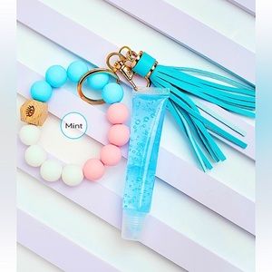 Custom Lip Gloss & Tassel Keychain
